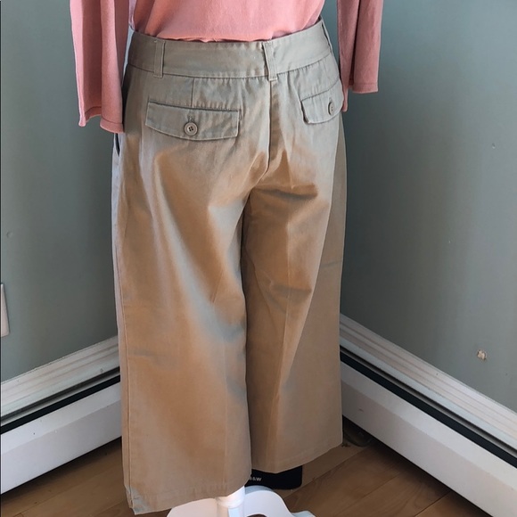 Garnet Hill Crop Chinos in Khaki Size 10 - Picture 4 of 8